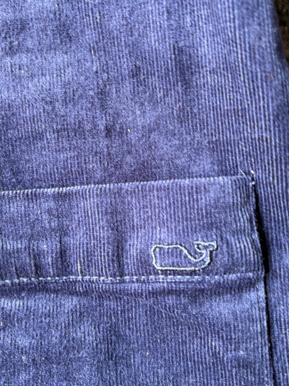 Vineyard Vines Navy blue corduroy button-front jumper dress Size 10 - Picture 5 of 6